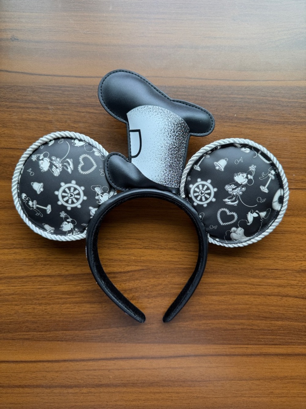 Steamboat Willie Ears Loungefly x Disney Black & White Headband